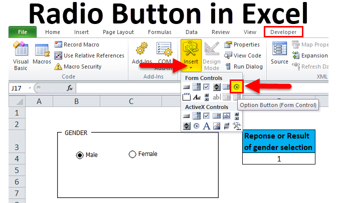 How To Separate Radio Buttons In Excel - Printable Forms Free Online