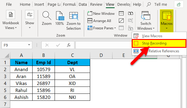 Record Macro Example 1-12