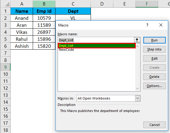 Record Macro Example 1-14