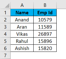 data in sheet 1