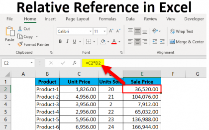 Relative Reference in Excel (Examples) | How to Use Relative Reference