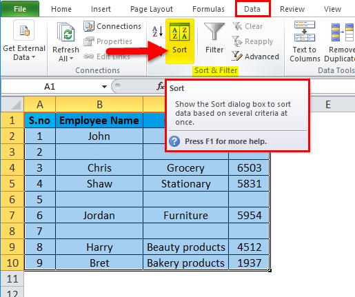 Remove Blank Rows Example 3-2