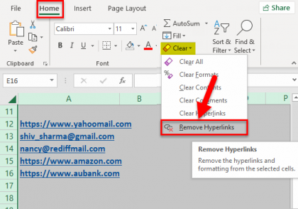 how to disable links in excel