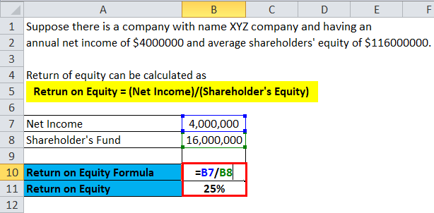 return on equity formula