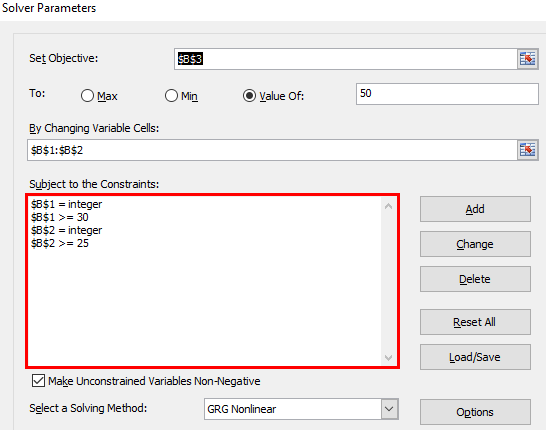 solver tool excel for mac