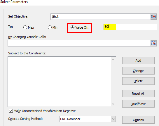 Solver Example 1-5