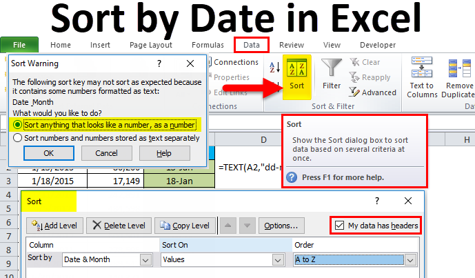 Excel Sort by Date Examples How to Sort by Date in Excel