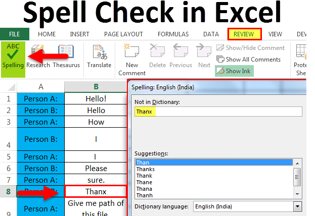 Spell Check in Excel | How to Perform Spell Check in Excel ...