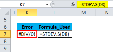 Standard Deviation Example Error