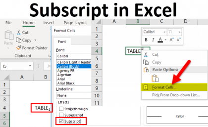 Subscript in Excel (Examples) | How to Use Subscript in Excel?