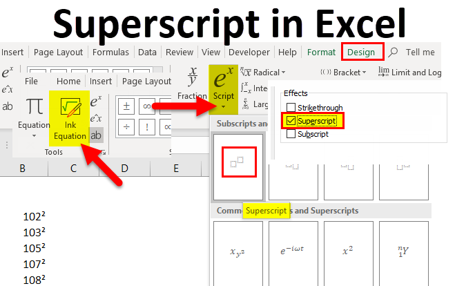 Superscript In Excel Examples How To Use Superscript In Excel 