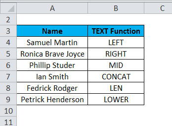 TEXT Functions Example 1-1