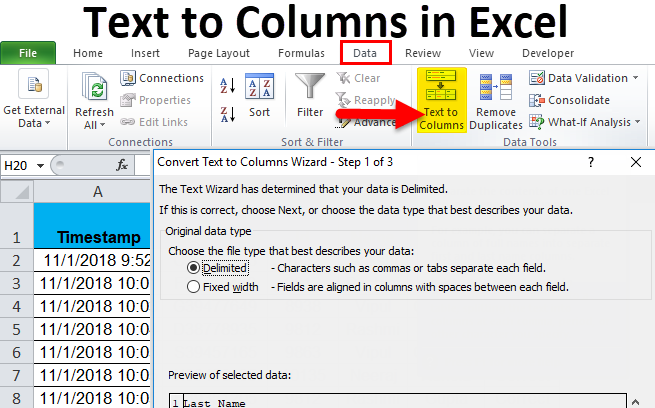 Text to Columns in Excel