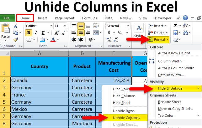 Hodentek How Do You Hide And Unhide All Columns In An Excel Worksheet Vrogue