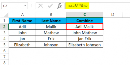 Combine cells in Excel (Examples) | How to use Combine cells?