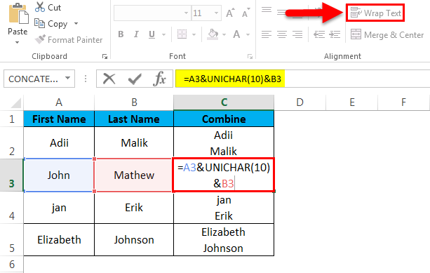 combine cells example 1.5