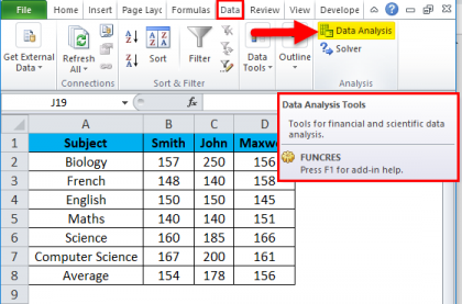 how to do an anova in excel