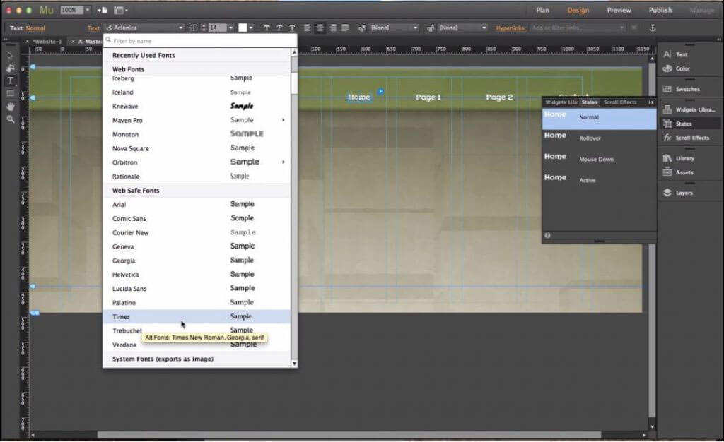 free adobe muse widgets and tools