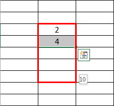 Auto Fill in Excel.4