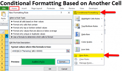 openoffice conditional formatting based on muliple cells