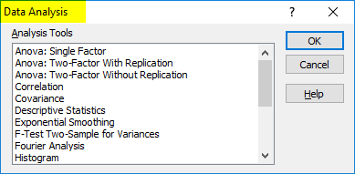 how to make a statistical analysis in excel