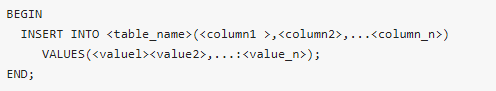 Pl/sql command Data Insertion