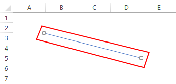 Drawing a line in excel example 1.4