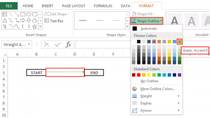 how to draw underline in excel