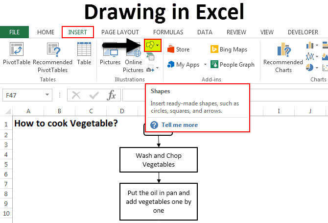 Drawing In Excel Examples How To Use The Drawing Toolbar