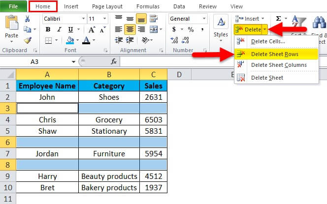 How To Remove Empty Cells In Excel Pivot Table