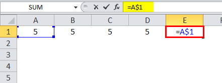 Excel Absolute Reference Example 1-4