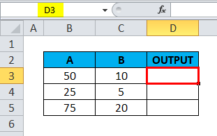 Excel Divide Example 1-2