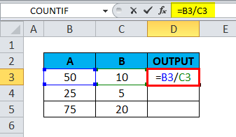 Excel Divide Example 1-3