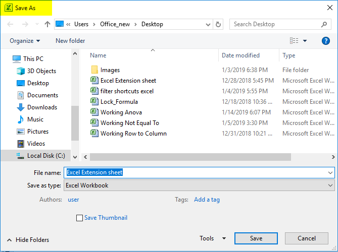 Extensions of Excel | Types of File Formats ( XLS, XLSX, XLSM, XLSB )