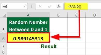 Generate Random Numbers in Excel RAND 1.2