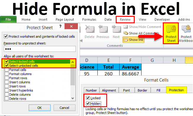 Hide Formula in Excel