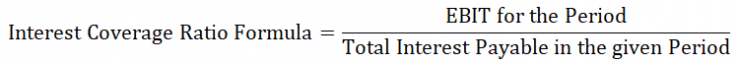 Interest Coverage Ratio Formula 