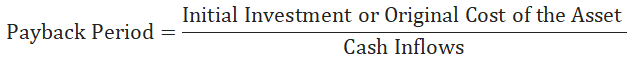 Payback Period Formula