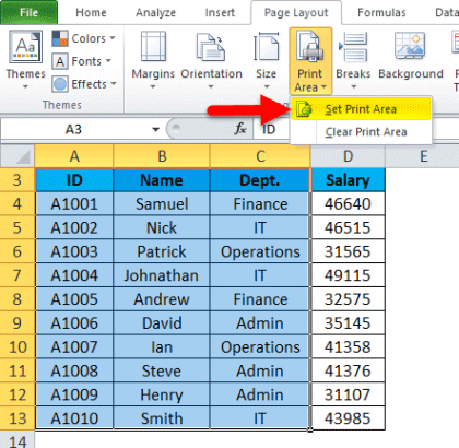 Print Area in Excel (Example) | How to Set Excel Print Area?