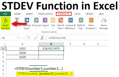 Stdev что это excel