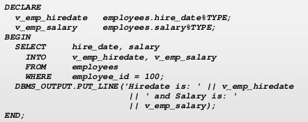 Pl/sql command Selecting data