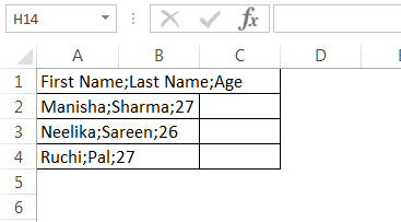 Separate text in Excel 1
