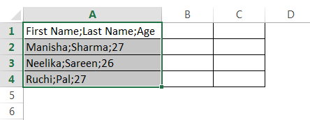 Separate text in Excel 5