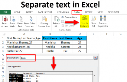 excel formula to separate text from numbers in a cell