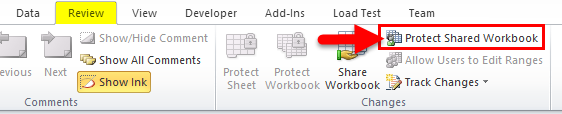 Protect Shared Workbook