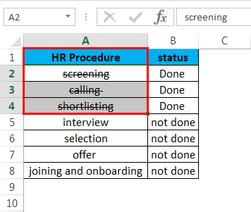 kmac excel keyboard shortcut strikethrough