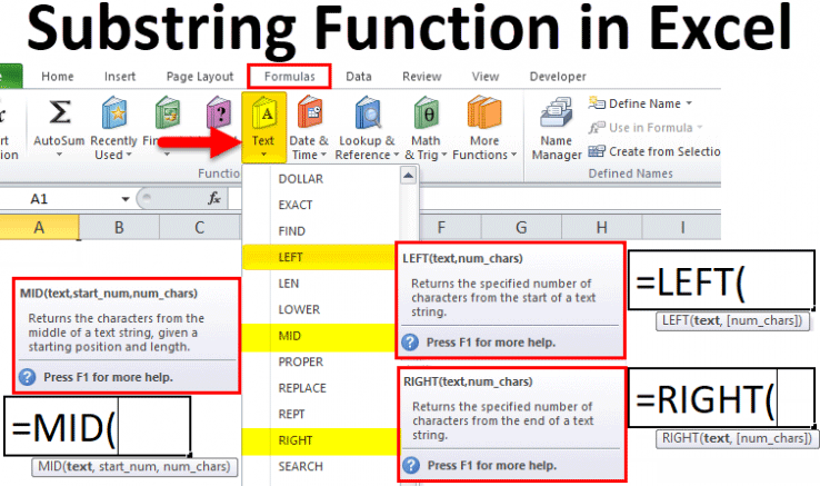 Substring in Excel | How to Use Substring Function - Left, Right and Mid?