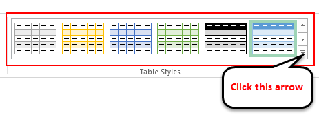 Table styles in Excel - 6