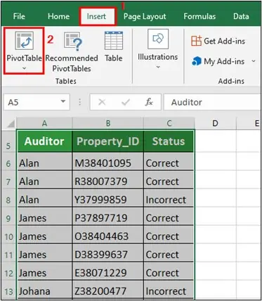 Where is Pivot Table in Excel.png