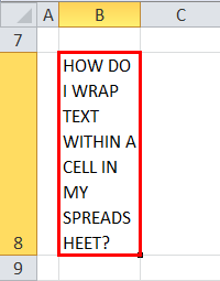Wrap Text Step 4